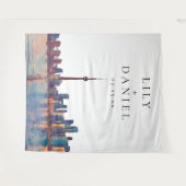 Tenture Toronto Skyline Wedding Photo Backdrop (Devant (Horizontal))