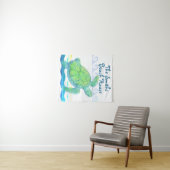 Tenture Tortue bleue et verte (En situation (horizontale))