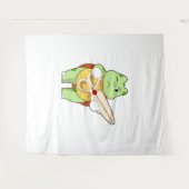 Tenture Tortue Comme Coiffeur Avec Ciseaux (Devant (Horizontal))