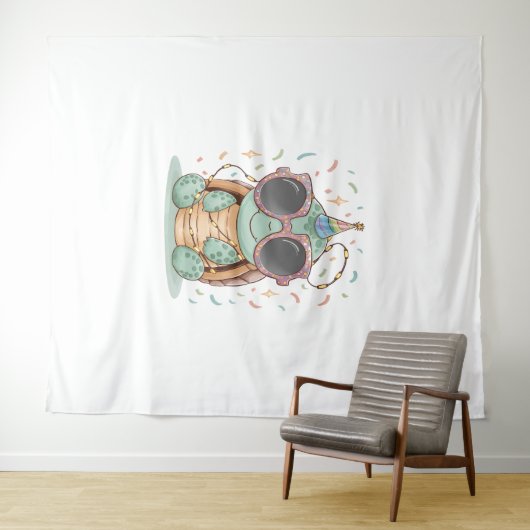 Tenture Tortue cool (En situation (horizontale))