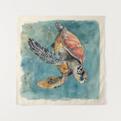 Tenture Tortue de mer (Devant (Horizontal))