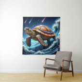 Tenture Tortue de mer galactique (En situation)