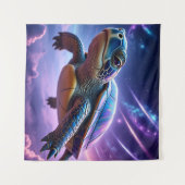 Tenture Tortue de mer galactique violette (Devant (Horizontal))