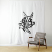 Tenture Tortue de mer J'aime les tortues (En situation)