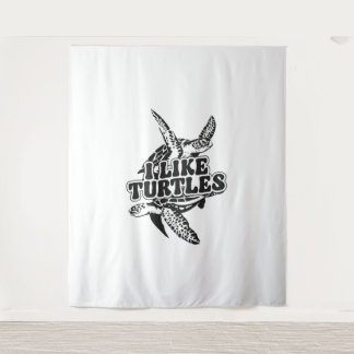 Tenture Tortue de mer J'aime les tortues