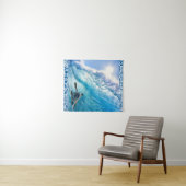 Tenture tortue de mer vague Boho (En situation (horizontale))