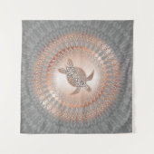 Tenture Tortue Gris Or rose Et Mandala (Devant (Horizontal))