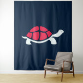 Tenture Tortue rouge (En situation)