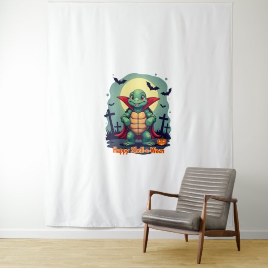 Tenture Tortue Shell-o-Ween (En situation)