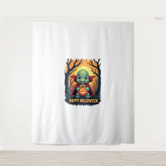 Tenture Tortue Tortue Boo Vampire Tricot Ou Traiter Hallow (Devant)