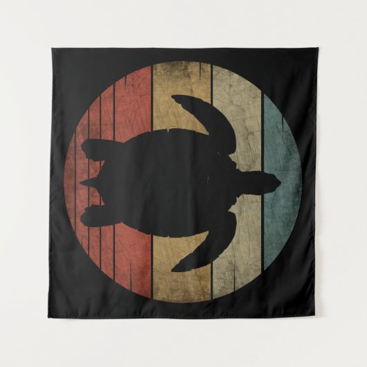 Tenture TORTUE vintage (Devant (Horizontal))