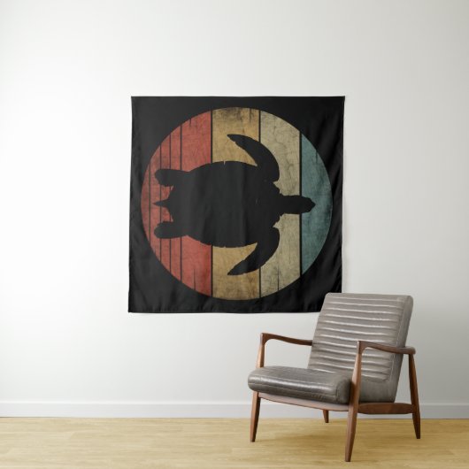 Tenture TORTUE vintage (En situation (horizontale))