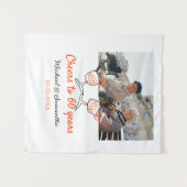 Tenture Tostes orange pour les 60 ans de mariage (Devant (Horizontal))