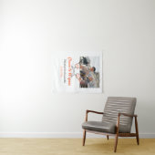Tenture Tostes orange pour les 60 ans de mariage (En situation (horizontale))