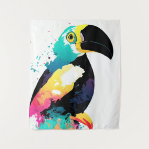 Tenture Toucan Wild Nature Animaux Couleurs Art Peinture