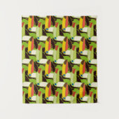 Tenture Toucans colorés (Devant)