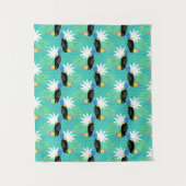 Tenture Toucans sur Teal (Devant)