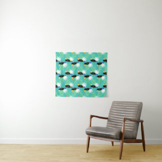 Tenture Toucans sur Teal