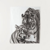 Tenture Touch - Oeuvre originale de tigre peinte à la main (Devant)