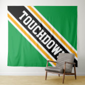 Tenture TOUCHDOWN Vert Clair Noir Orange Bandes de Course (En situation (horizontale))
