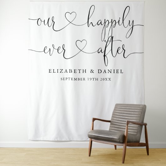 Tenture Toujours après le Mariage de script du coeur arriè (En situation)