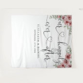 Tenture Toujours après Script Rose Mariage photo fond (Devant (Horizontal))