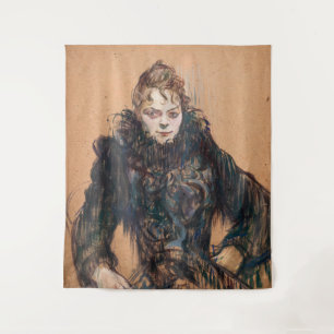 Tenture Toulouse-Lautrec - Femme au boa noir