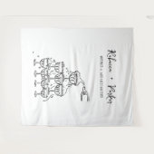 Tenture Tour de champagne dessinée à la main Backdrop Cabi (Devant (Horizontal))