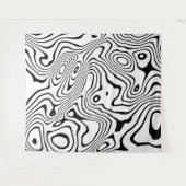 Tenture Tourbillon blanc noir Conception abstraite (Devant (Horizontal))