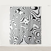 Tenture Tourbillon blanc noir Conception abstraite (Devant)