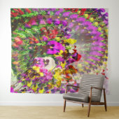 Tenture Tourbillon de Pansies...... (En situation (horizontale))