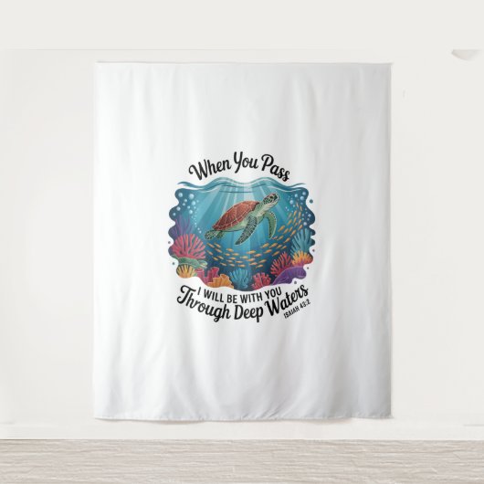 Tenture Tourle Quand Vous Traversez Des Eaux Profondes (Devant)