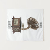 Tenture Tourne-disque dessin animé (Devant (Horizontal))