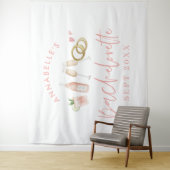 Tenture Tournée de célibataire moderne champagne fille ros (En situation)