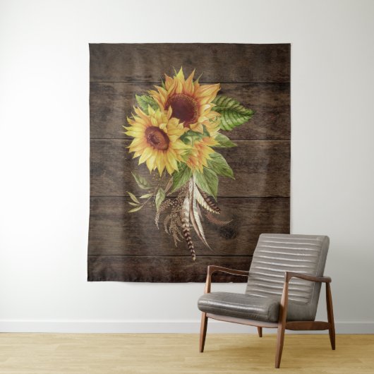 Tenture Tournesol Automne Photo Texturée Mariage Contexte (En situation)