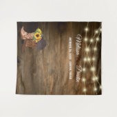 Tenture Tournesol cowboy rustique Mariage de l'Ouest Conte (Devant (Horizontal))