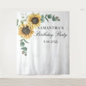 Tenture Tournesol Eucalyptus 60e anniversaire de fête Cont (Devant)