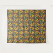 Tenture Tournesol Papillons Rustic Barque (Devant (Horizontal))