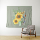 Tenture tournesol printemps (En situation (horizontale))
