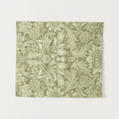 Tenture Tournesol William Morris Vintage Olive Damask (Devant (Horizontal))