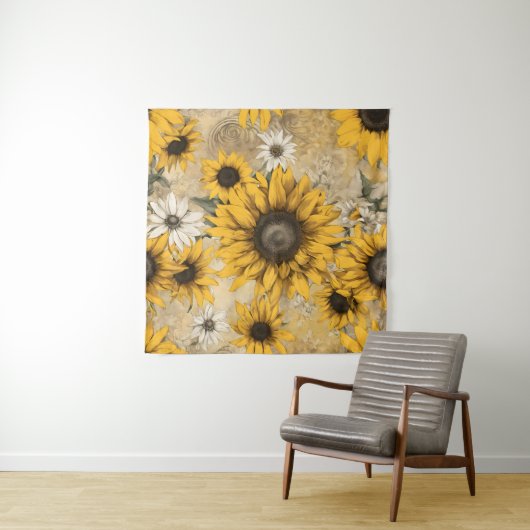 Tenture Tournesols (En situation)