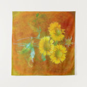Tenture Tournesols peints doux (Devant (Horizontal))