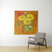 Tenture Tournesols peints doux (En situation)