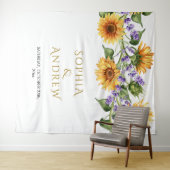 Tenture Tournesols rustiques & Mariage Lavander (En situation (horizontale))