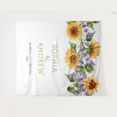 Tenture Tournesols rustiques & Mariage Lavander (Devant (Horizontal))