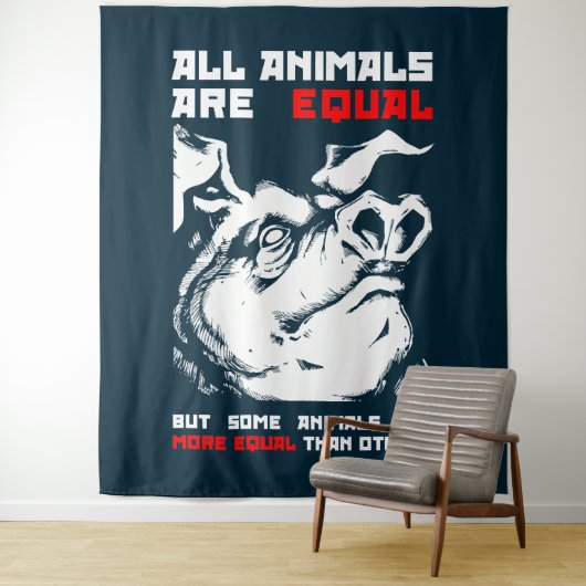 Tenture Tous les animaux sont égaux 1 (En situation)