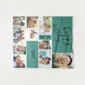 Tenture Tout âge 10 photo Collage personnalisé Vert (Devant (Horizontal))