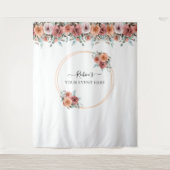 Tenture Tout événement, Fond photographique floral à la pê (Devant)