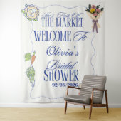 Tenture Tout frais débarqué Salle de fête pour la future m (En situation)