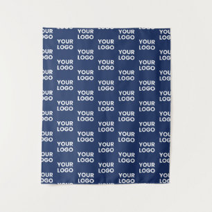 Tenture Toute image ou logo d'entreprise modifiable bleu m